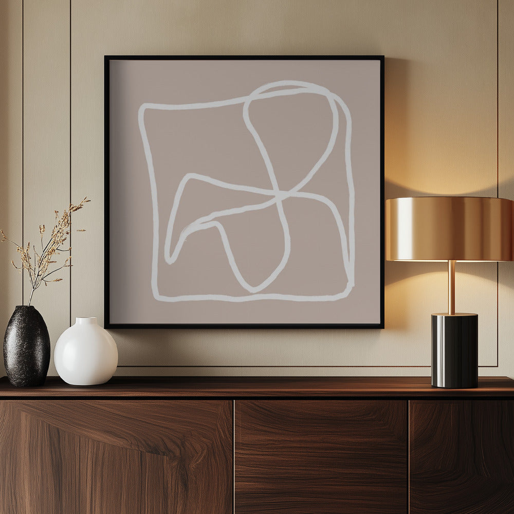 Beige abstract lines | Poster