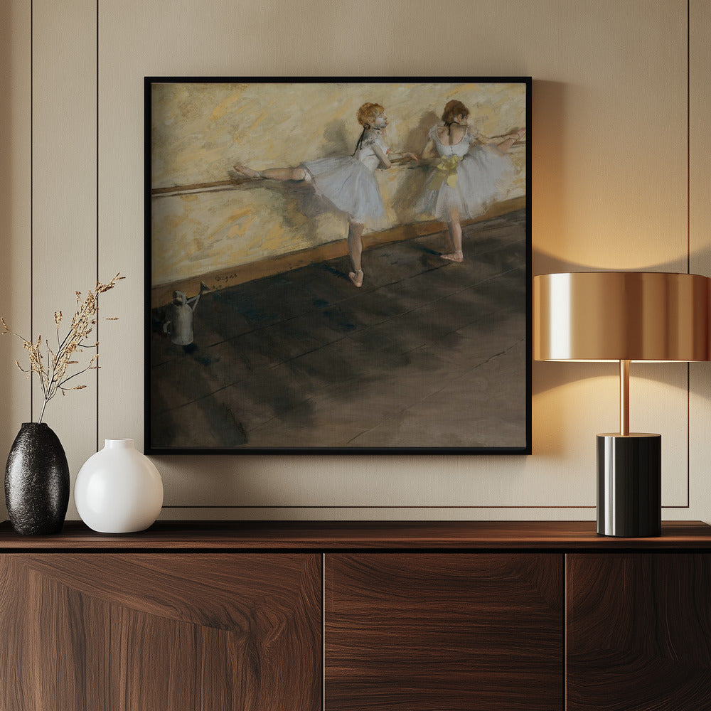 Dansers oefenen aan de barre | Poster