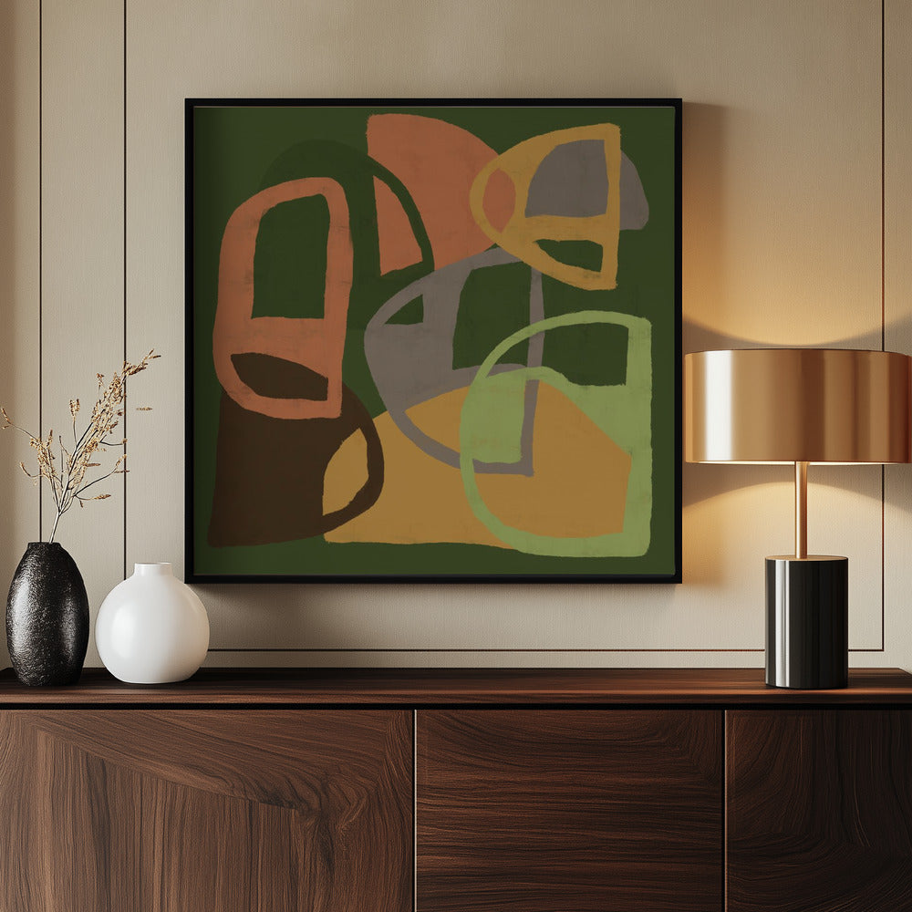 Abstracte patronen in aardkleuren | Poster