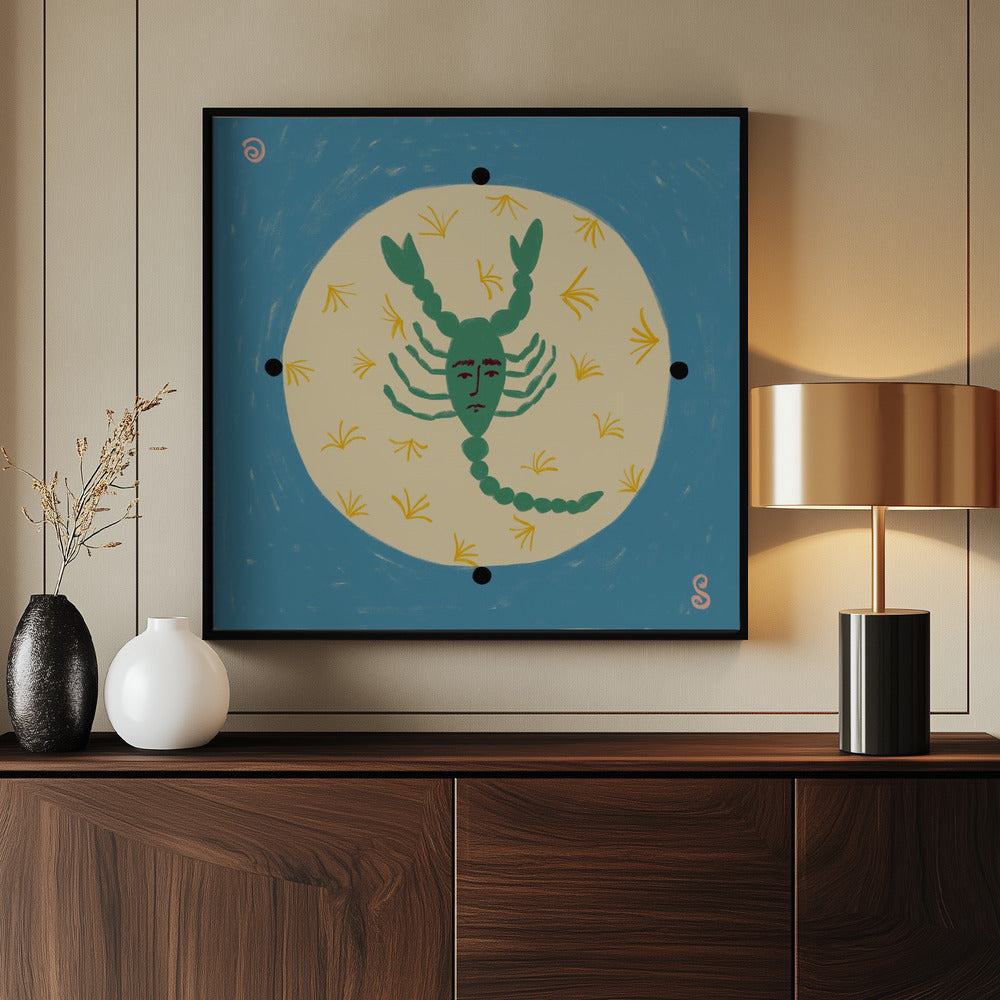 Schorpioen met een menselijk gezicht | Poster