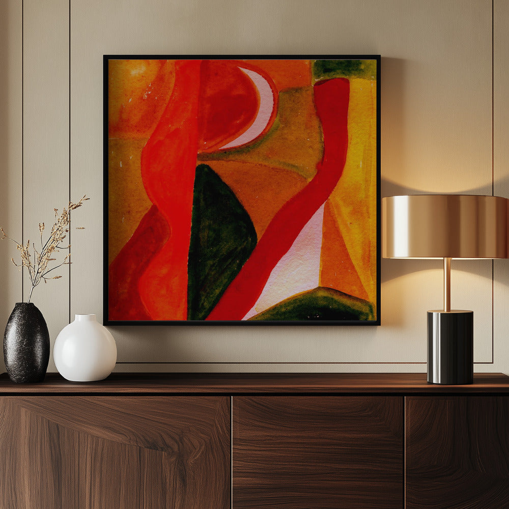 Reds and Golden Abstract | Poster