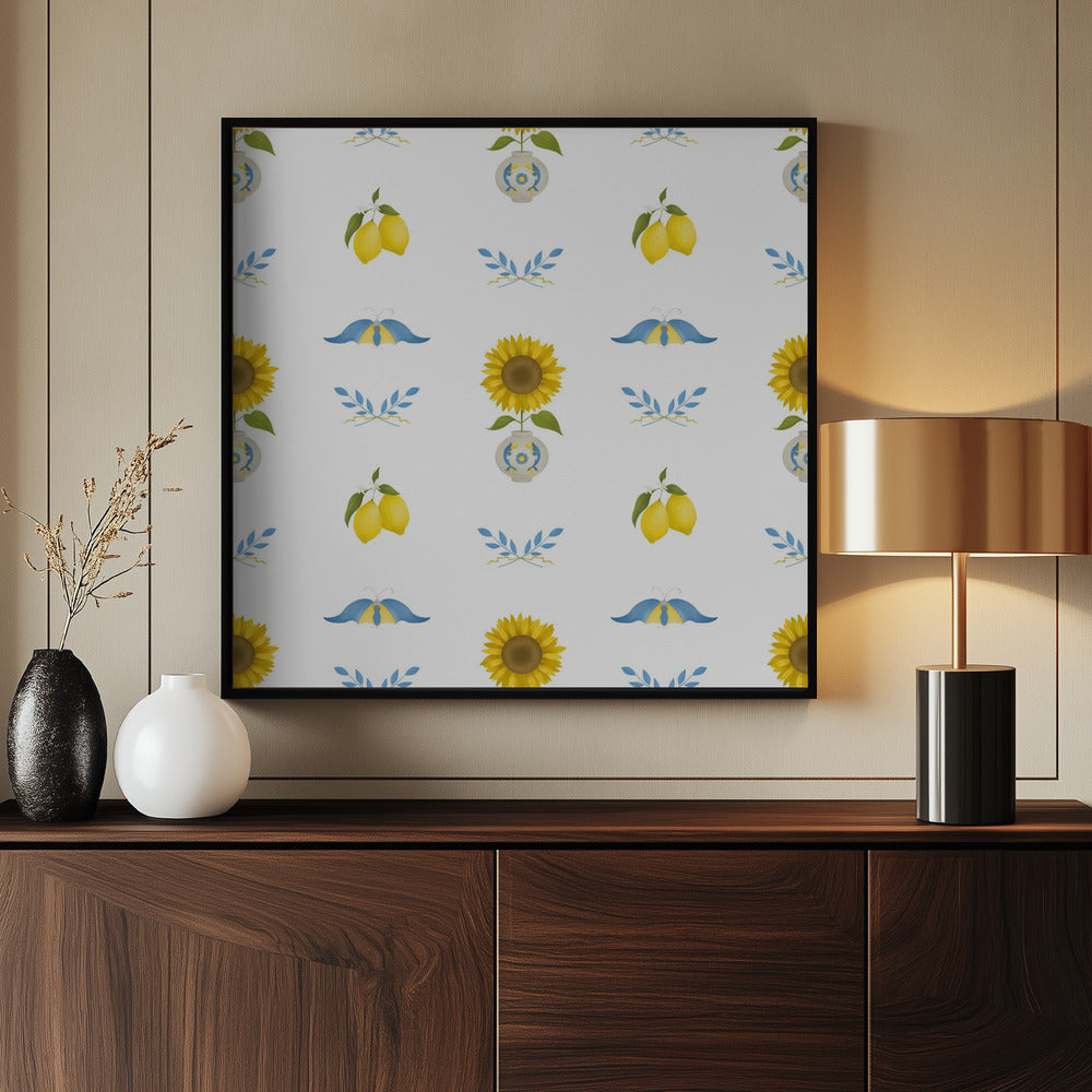 Vintage patroon uit Italië | Poster