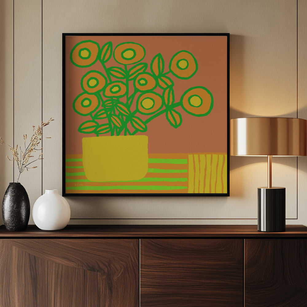 Bloemen op tafel | Poster