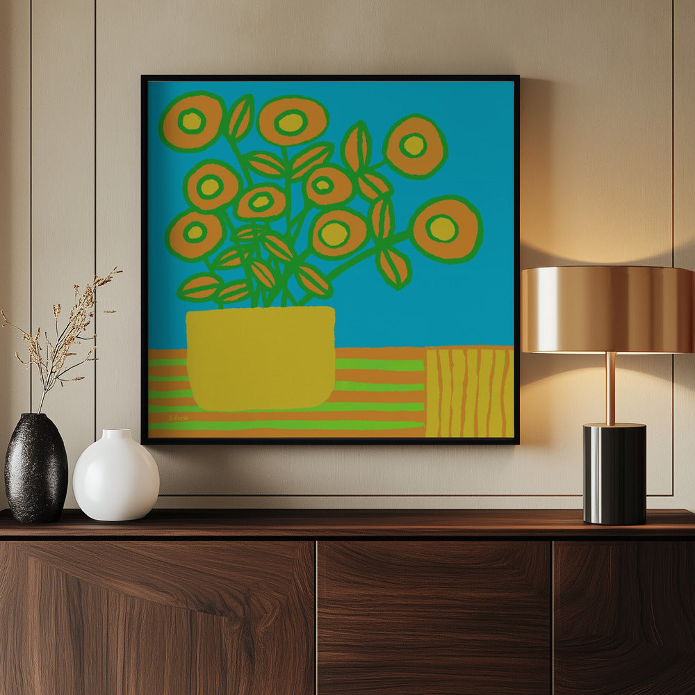 Flowers on table | Poster
