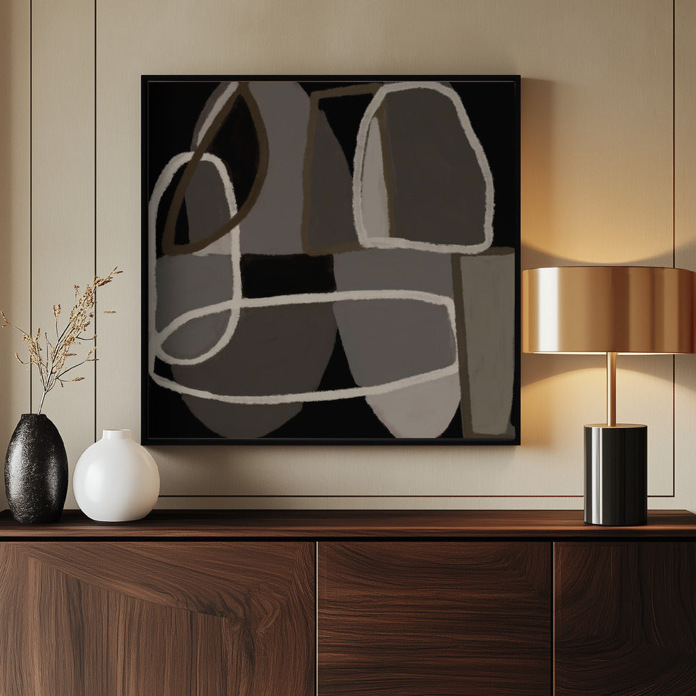 Abstract zwart-wit | Poster