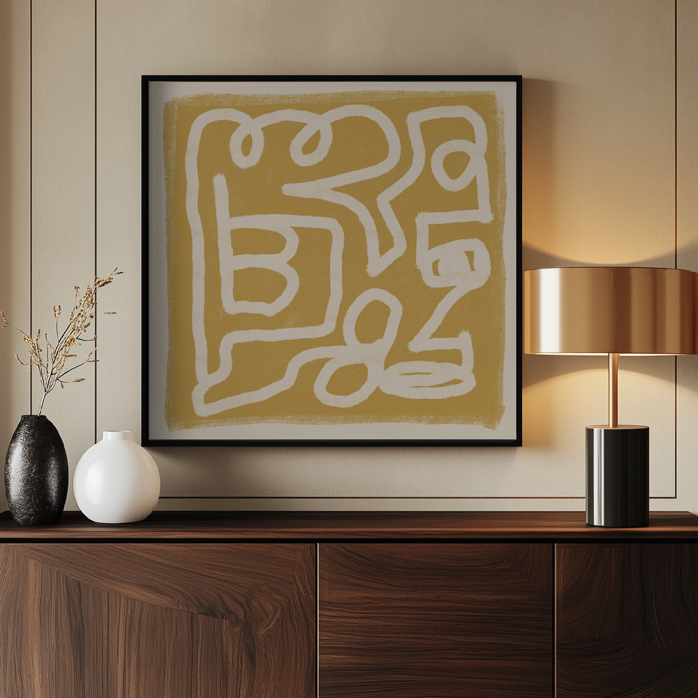 Abstracte lijntekening | Poster