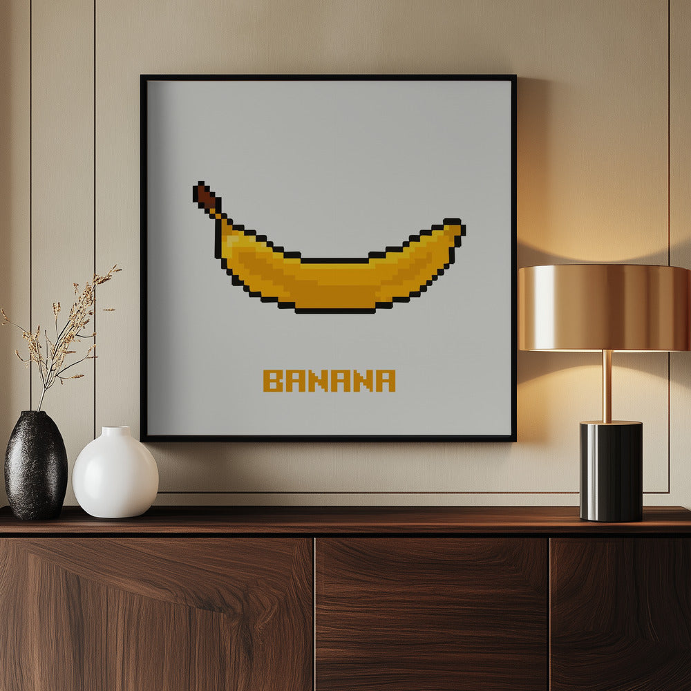 Pixel Fruit - Banaan | Poster