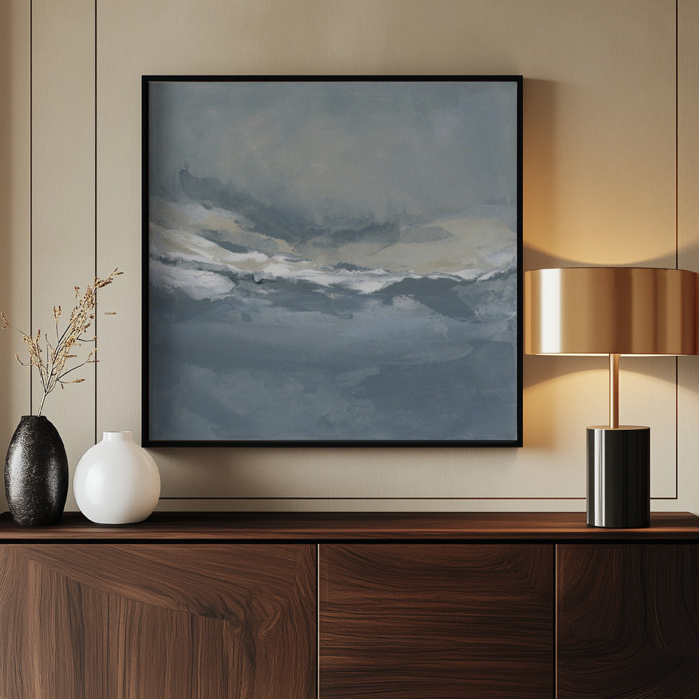 Serene rollende golven onder een rustige lucht | Poster