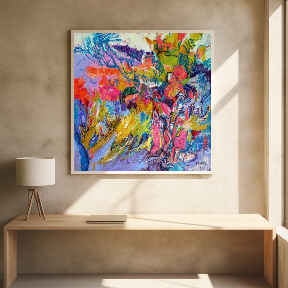 Expressionistisch kleurrijk abstract | Poster