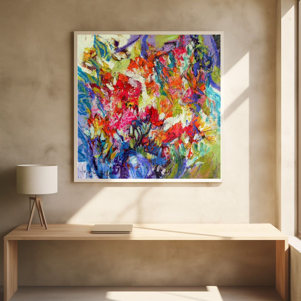 Expressionistisch kleurrijk abstract | Poster