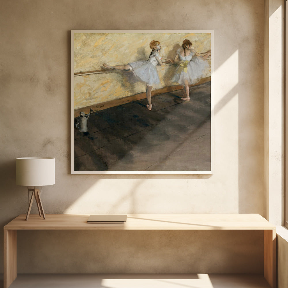 Dansers oefenen aan de barre | Poster