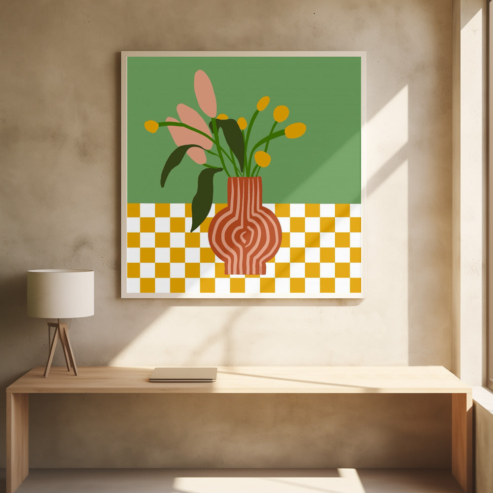 Vaas met bloemen | Poster