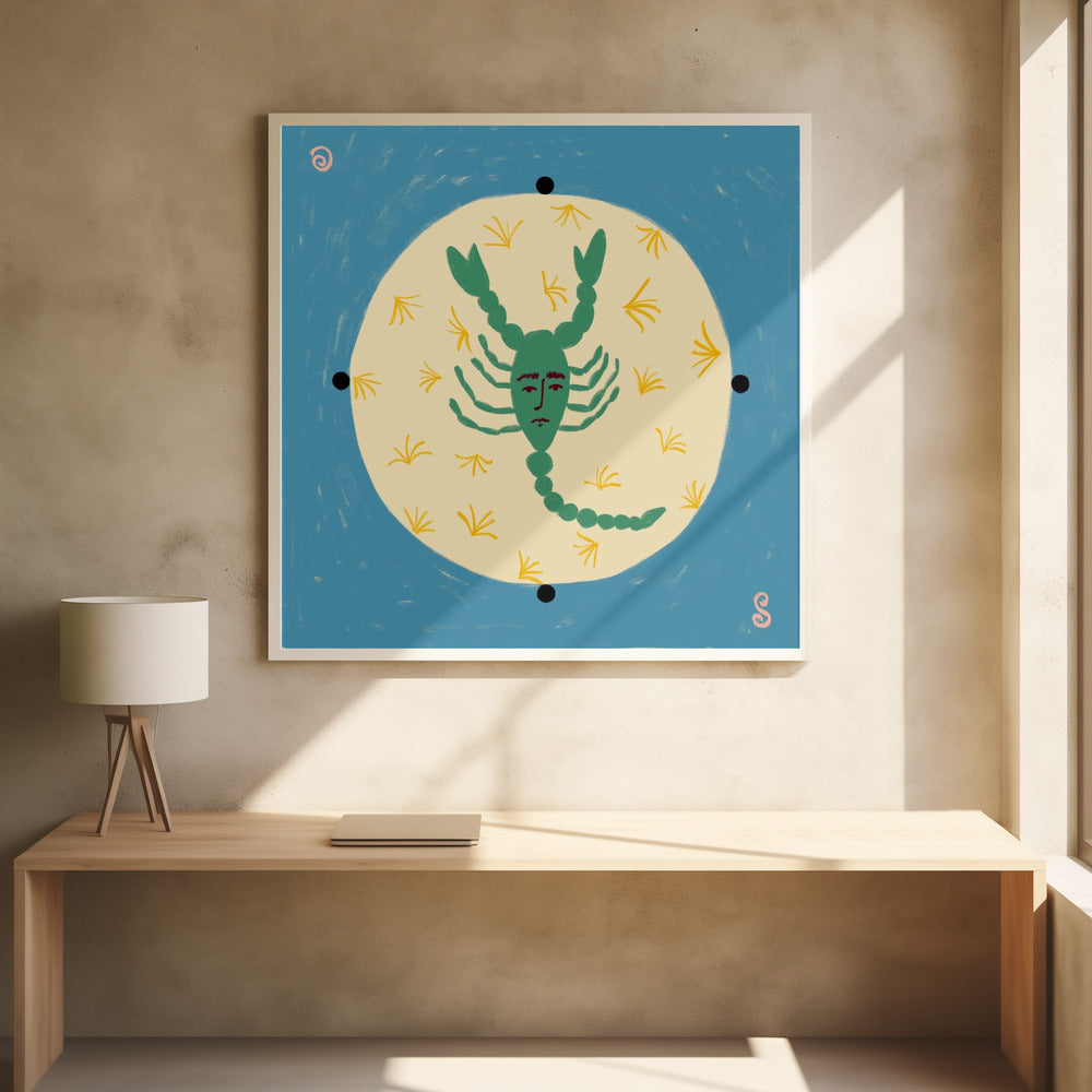 Schorpioen met een menselijk gezicht | Poster