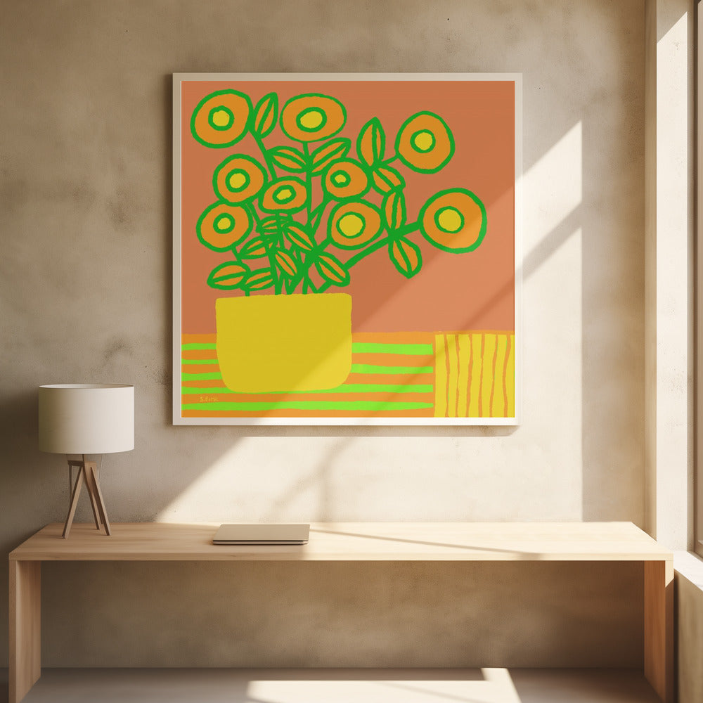 Bloemen op tafel | Poster