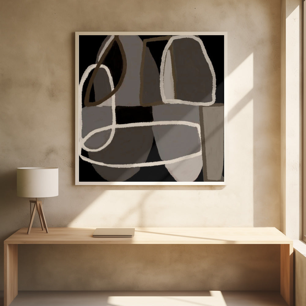 Abstract zwart-wit | Poster