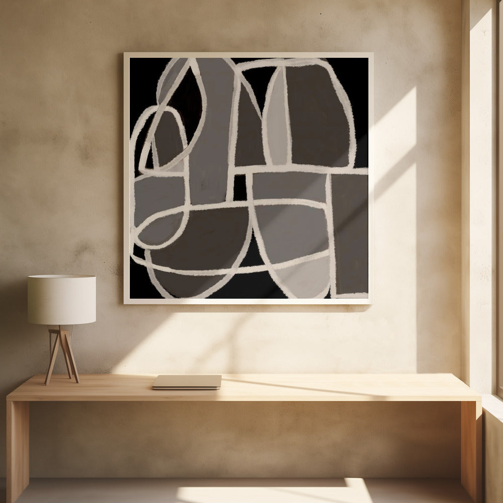 Zwart-wit abstract | Poster