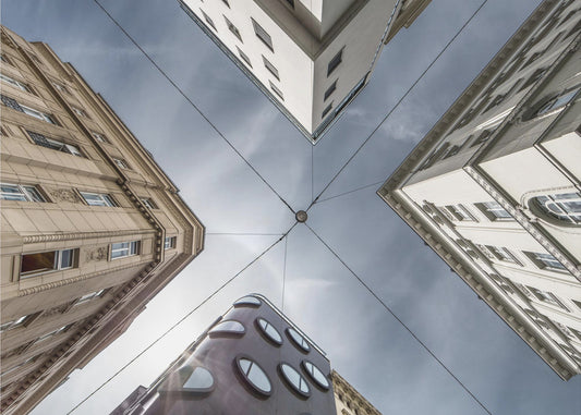 Waar straten de lucht ontmoeten | Canvas