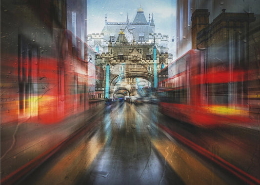 De rode bus | Canvas