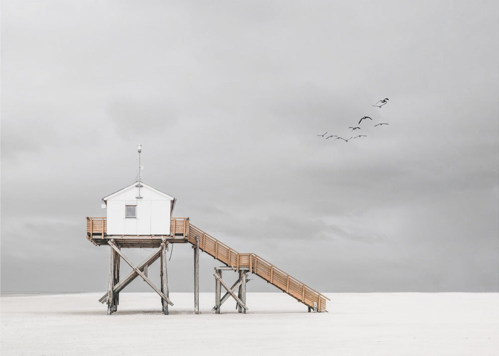 op het strand | Behang