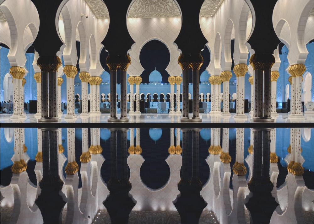 Blauw Uur & Reflectie | Behang