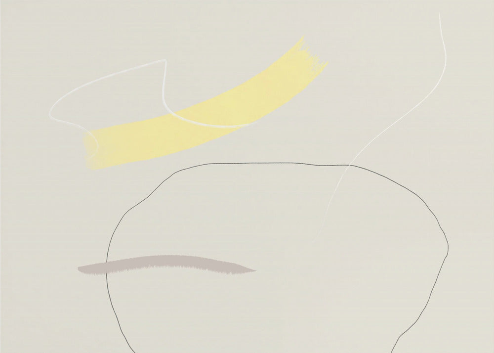 Een vleugje geel | Canvas