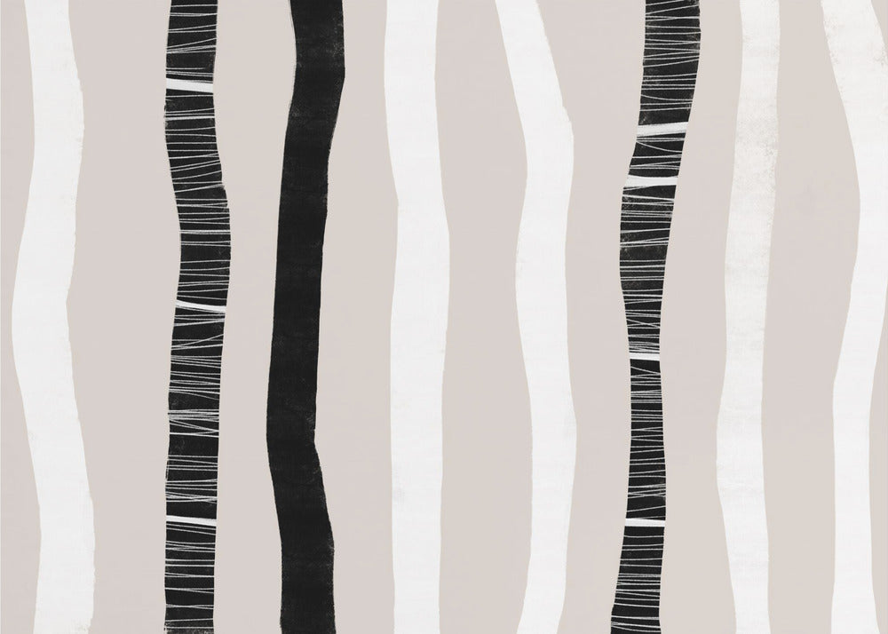 verticale zwart-witte strepen | Behang
