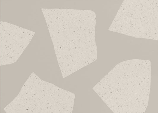 Onregelmatige lichtbeige vormen | Canvas