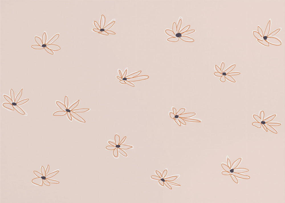Minimalistische madeliefjespatronen | Behang
