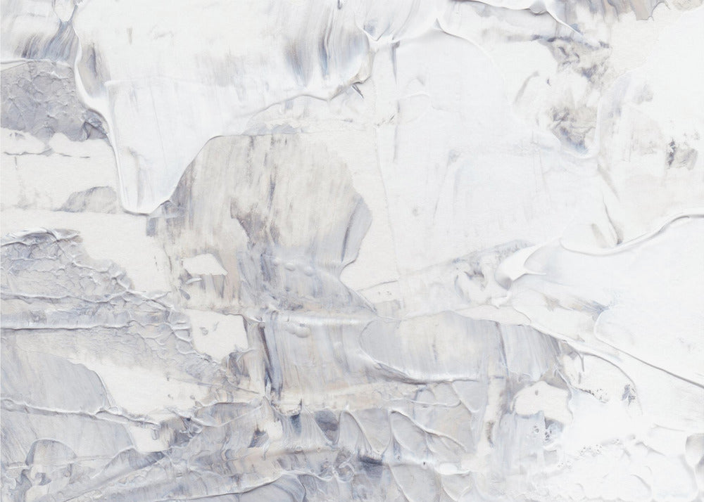 Witte en grijze penseelstreken | Canvas