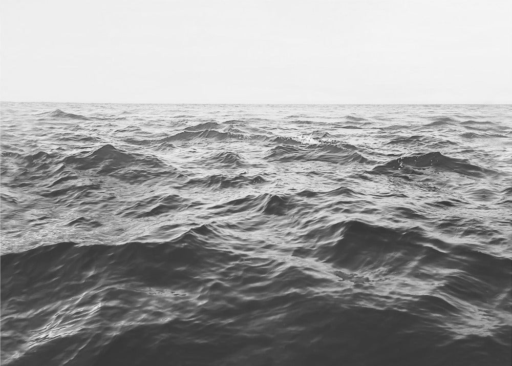 Golvende Horizon Zwart-wit | Canvas