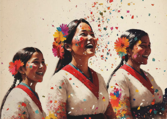 Vrolijke viering | Behang