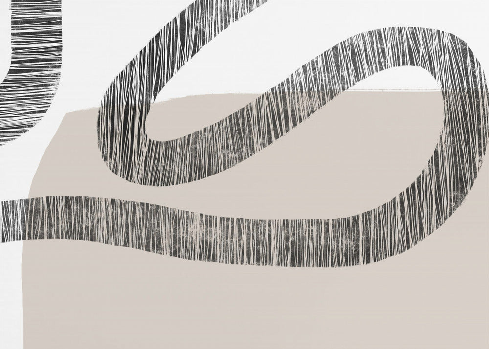 Textured Lines Over A Beige And White Background | Wallpaper