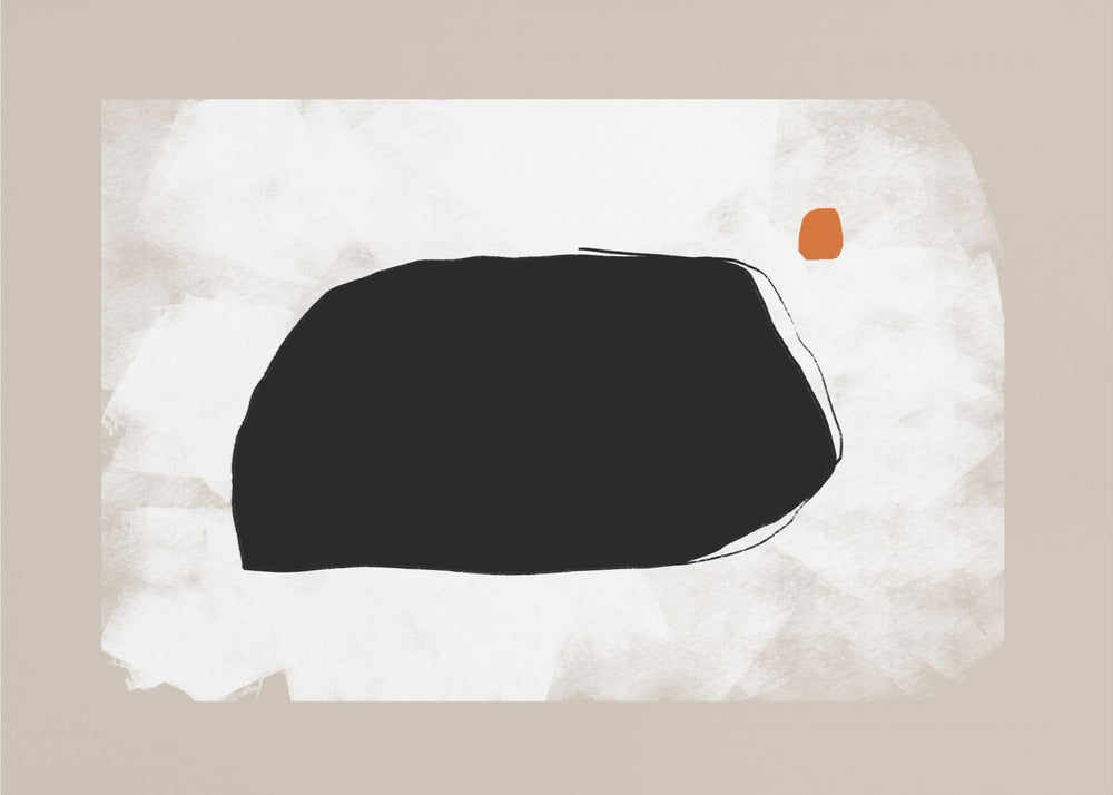 Black Shape On A Textured Beige Background | Wallpaper