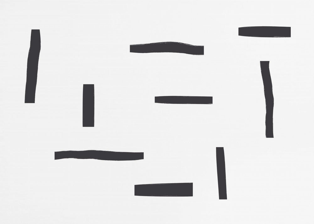 Black Lines On A White Background | Canvas