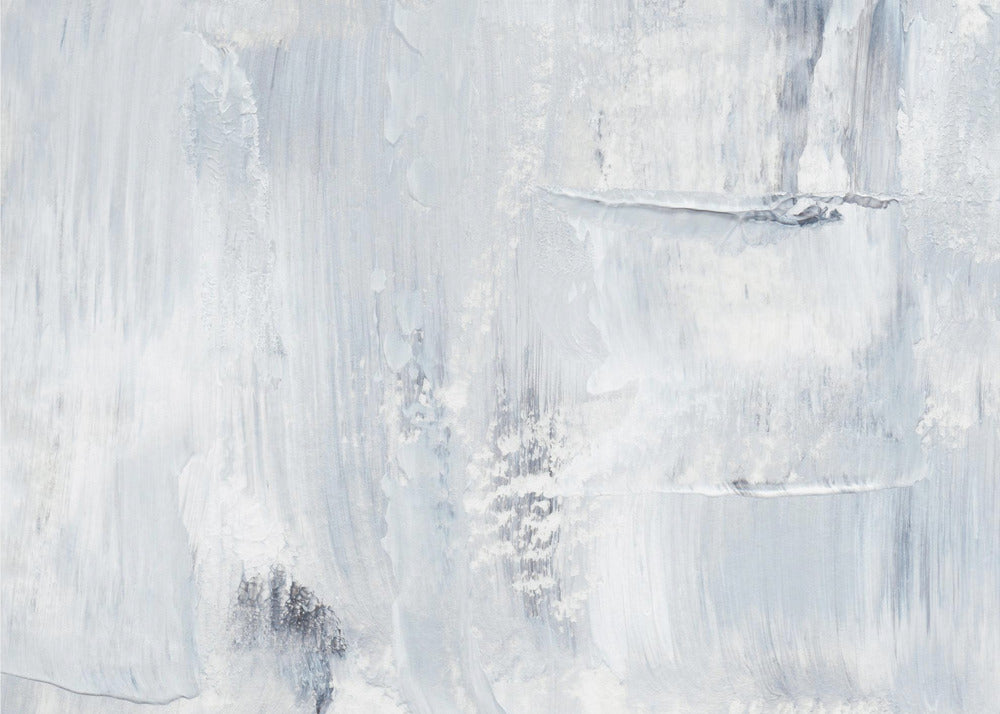 Brushstrokes In Soft Gray And White Tones | Canvas