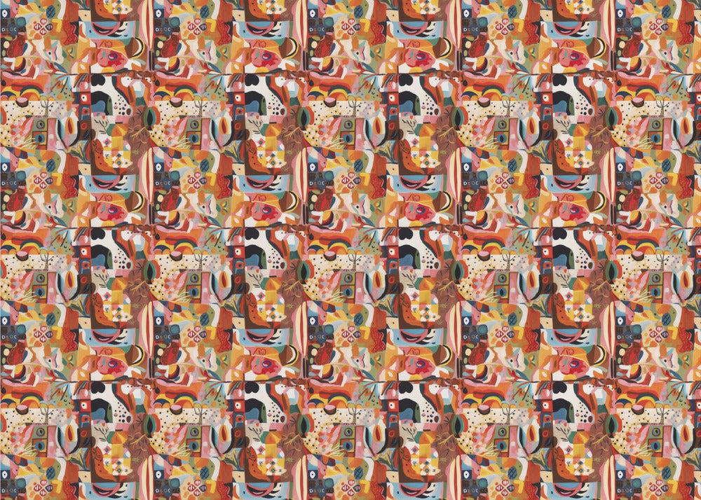 Levendige mozaïekstroom | Canvas