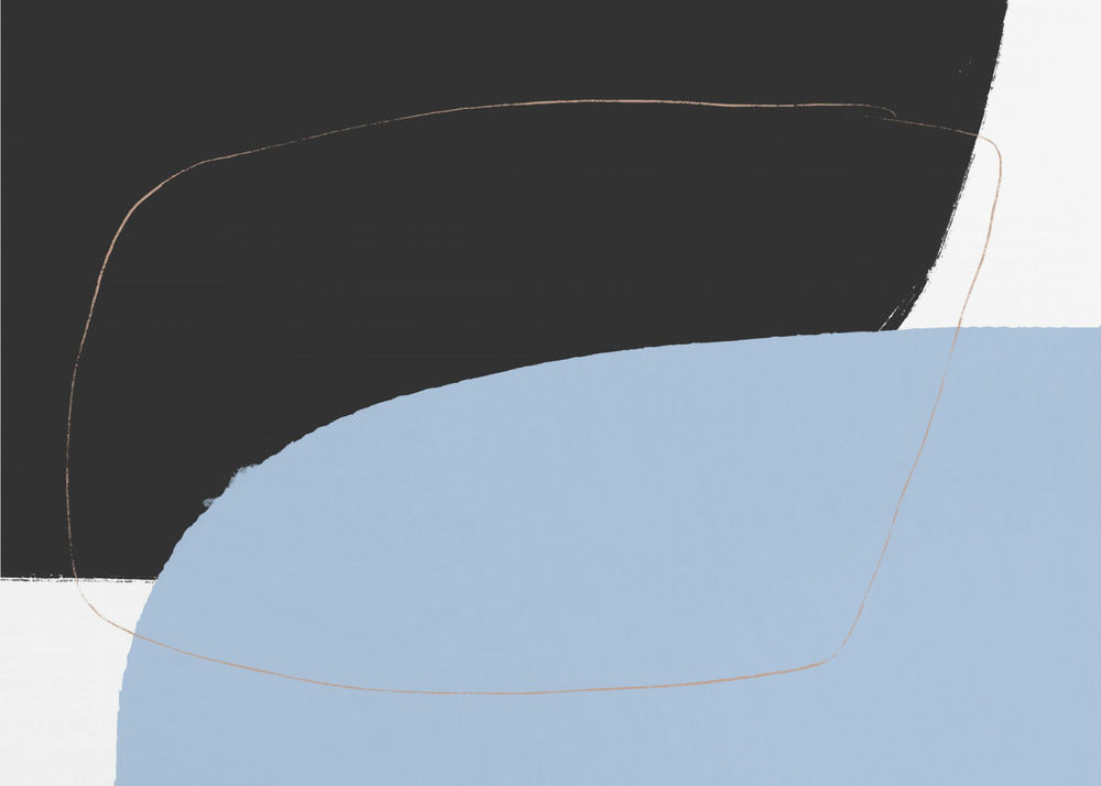 Verweven Contrast Zwart Gedurfd Ontmoet Blauw Zacht | Behang