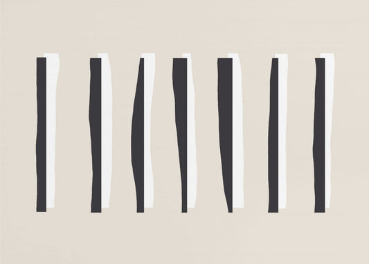 vertical Black And White Stripes | Poster