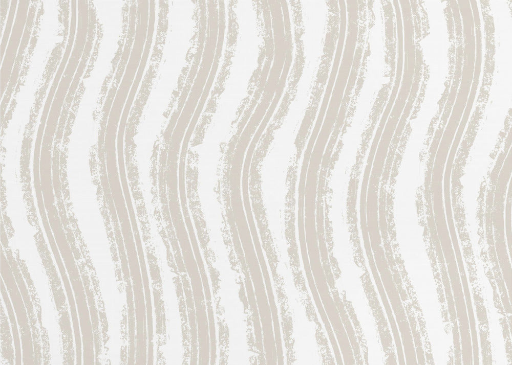 Gestructureerde beige lijnen met ritmisch patroon | Behang