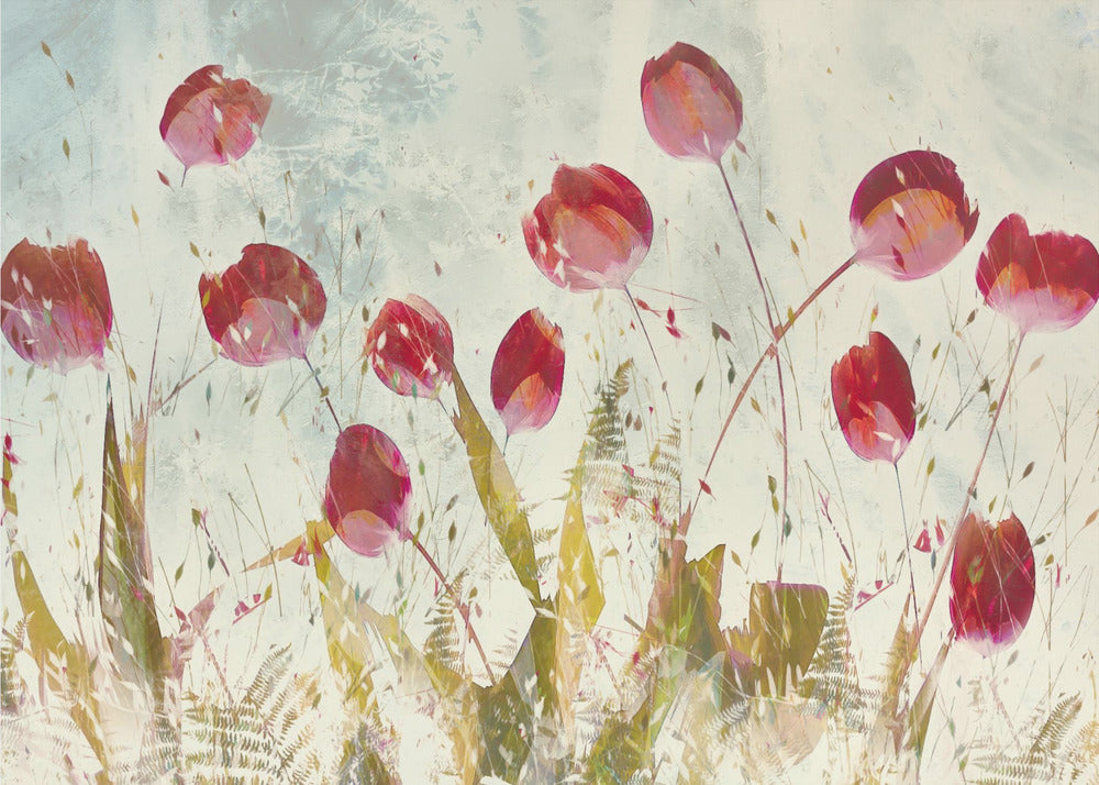Vrolijke tulpen | Canvas