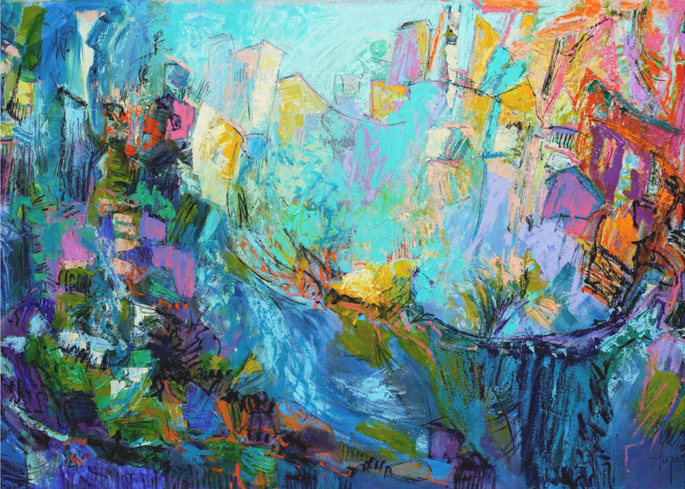 Lichtgevende Bloemblaadjes Cascade | Behang