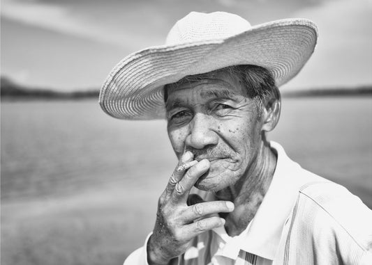 Oude visser | Behang