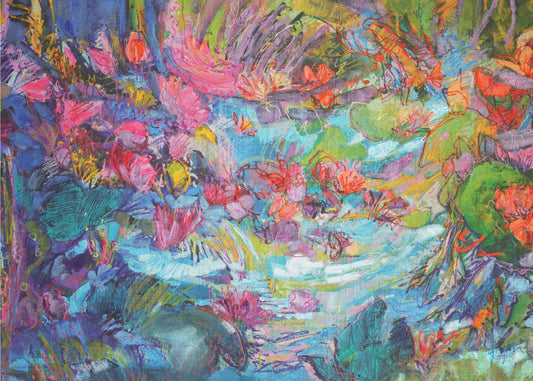Levendige tuinstroom | Canvas