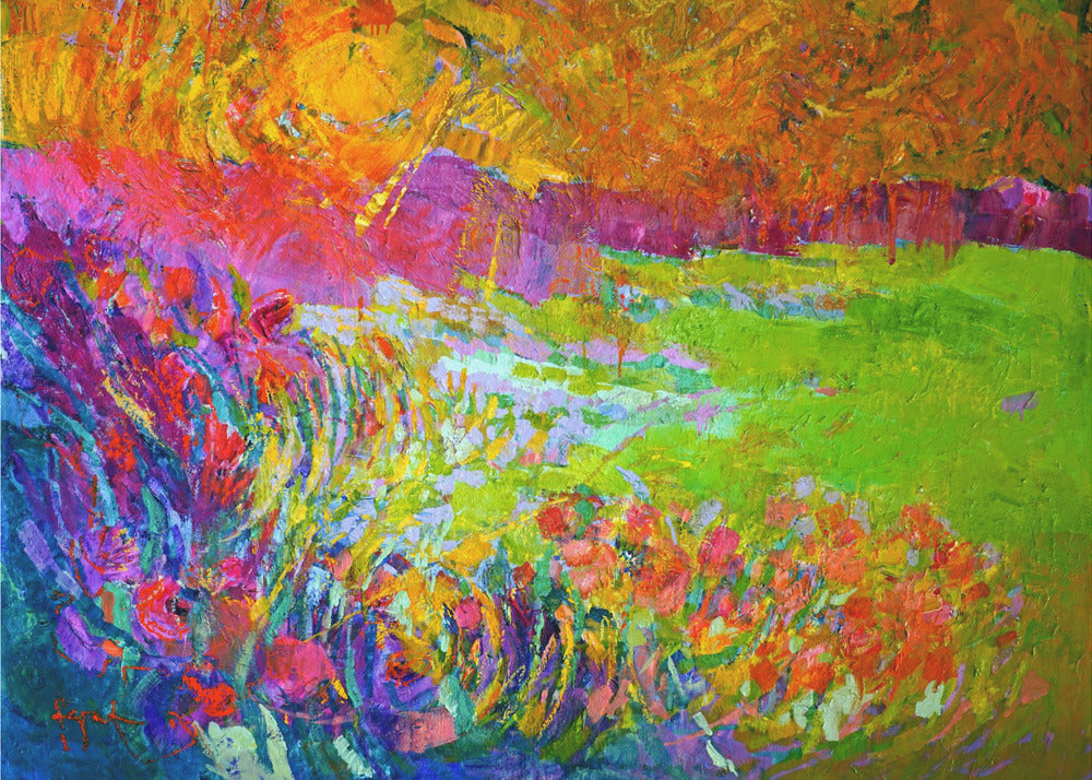 Levendige tuinharmonie | Canvas