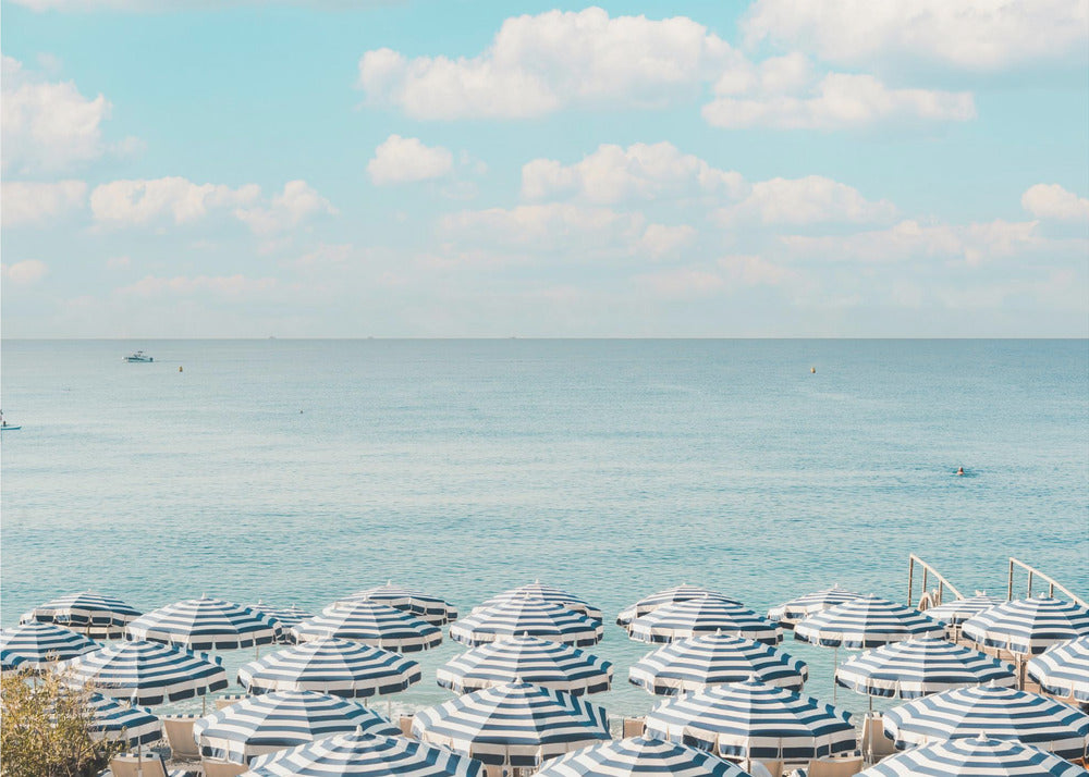 Strandparasols van de Franse Rivièra II | Canvas
