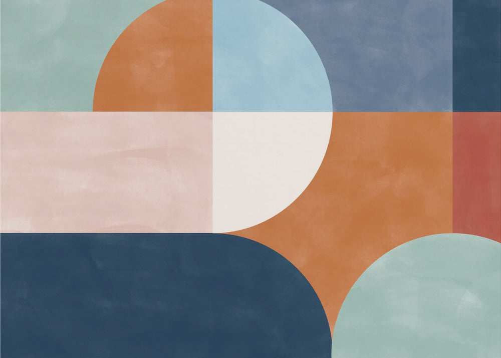 Esthetische geometrische vormen | Behang