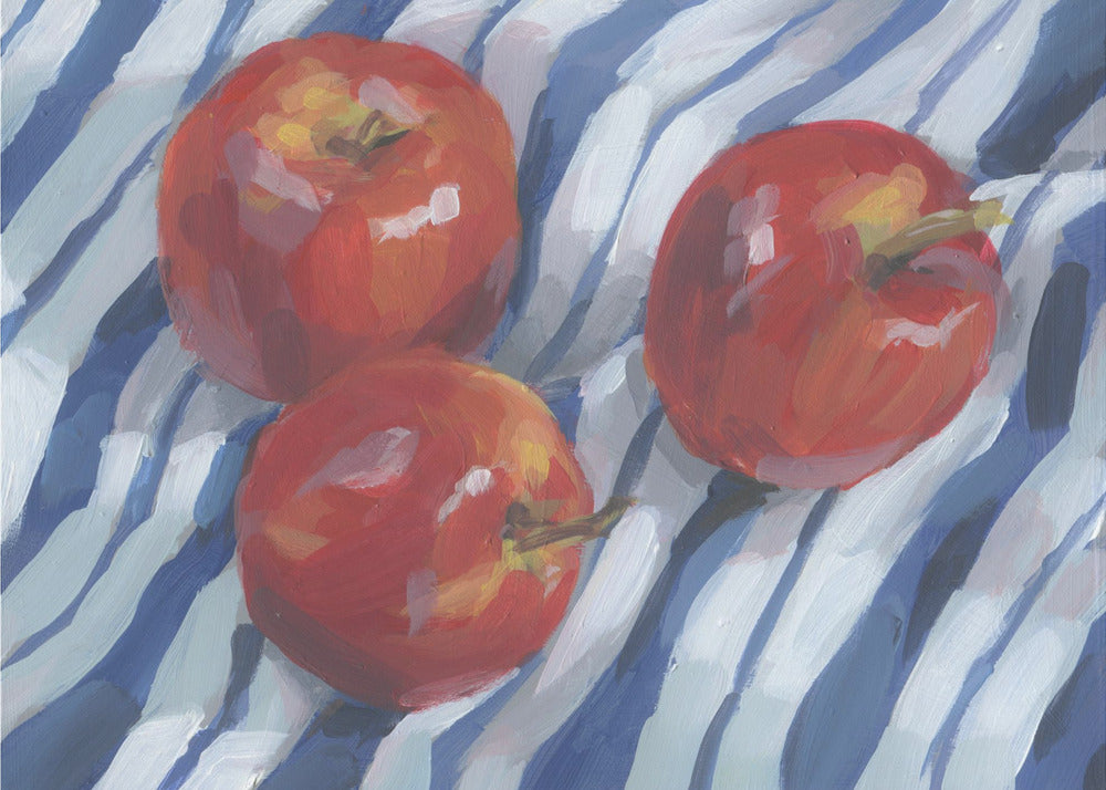 Drie rode appels | Canvas