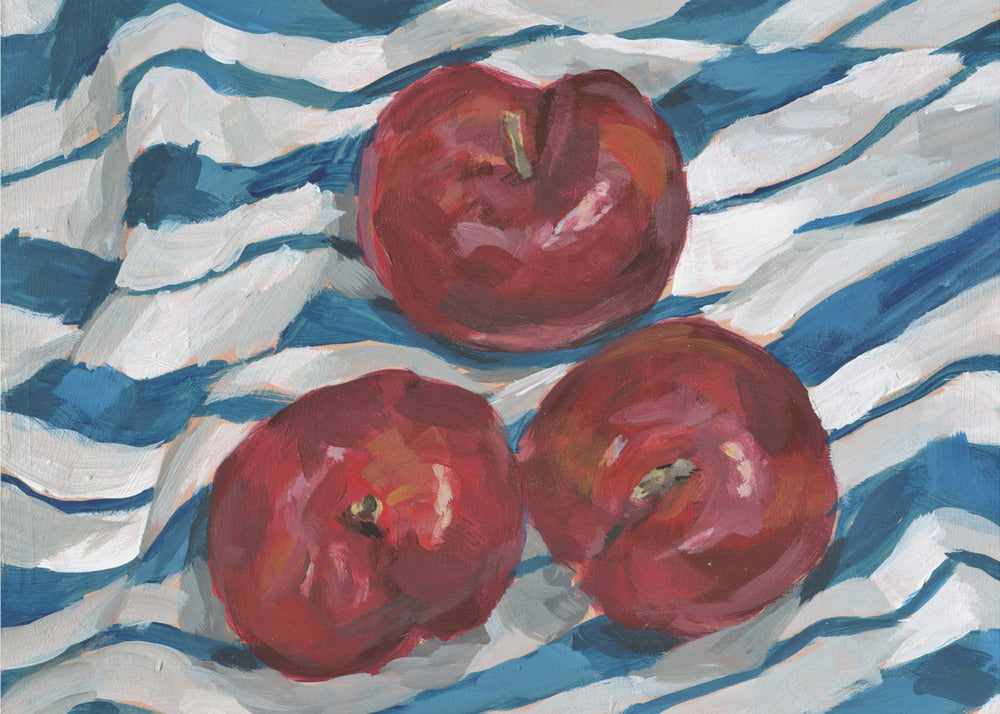 Drie pruimen | Canvas