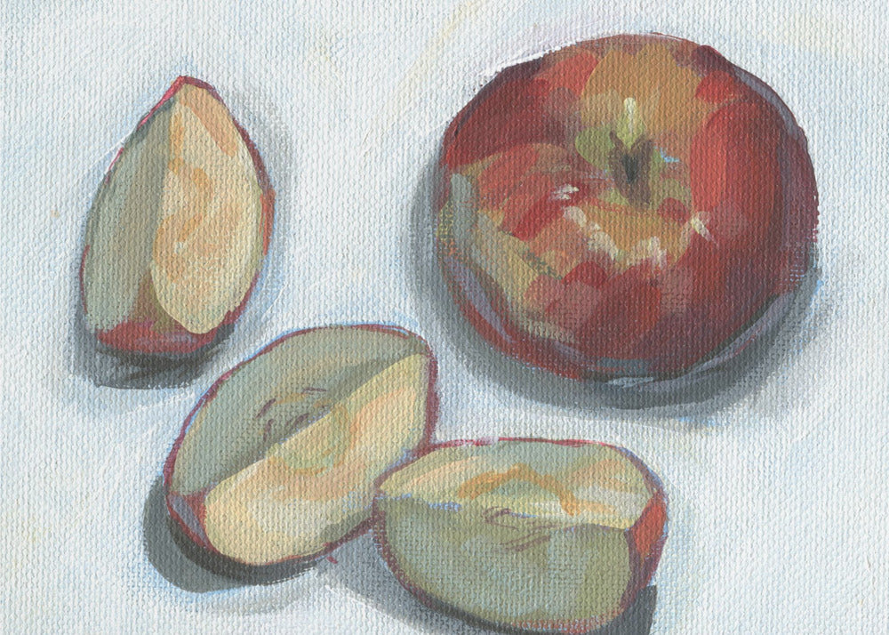 Gesneden appel 8x10 | Canvas