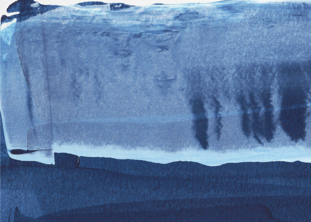 Blue Texture Flowing Vertical Lines | Poster